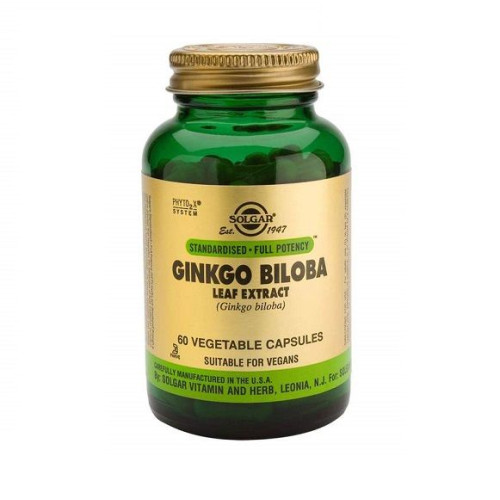Solgar Ginkgo Biloba Extract for Memory and Concentration 60 Capsules