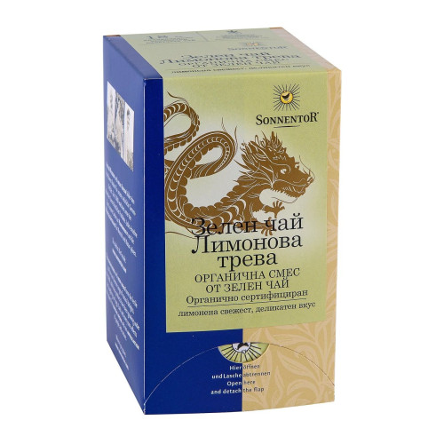 Sonnentor Organic Green Tea with Lemongrass 18 Filter Bags