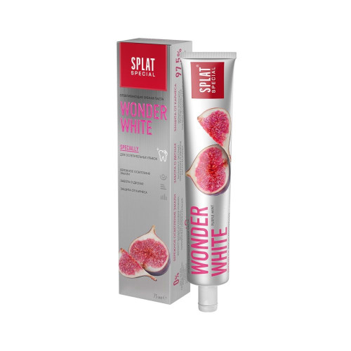 Splat Special Wonder White Whitening Toothpaste for Cavities with Vitamin E 2.54 fl oz (75 ml)