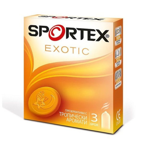 Sportex Exotic Condoms with Tropical Scent 3 pcs