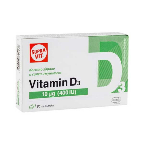 Supravit Vitamin D3 400 i.u for Bone Health and Strong Immunity 60 Tablets
