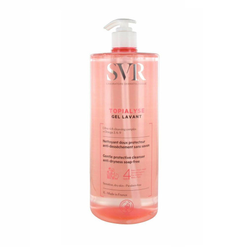 SVR Topialyse Lavante Gentle Cleansing Gel for Sensitive and Dry Skin for Daily Use 33.81 fl oz (1000 ml)