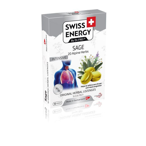 Swiss Energy for Sore Throat and Stuffy Nose 20 Herbs and Garden Tea 30 pcs