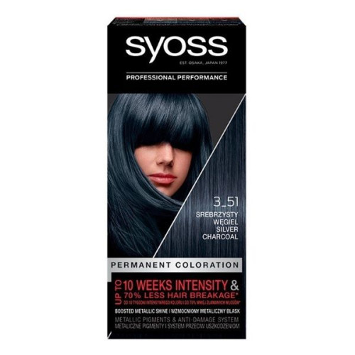 Syoss Professional Performance 2-in-1 Hair Dye 3-51 Silver Charcoal