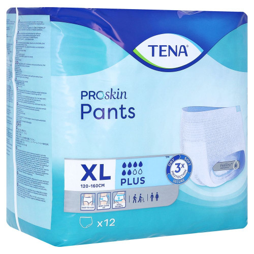 Tena Pants Plus Protective Underwear for Moderate to Heavy Incontinence Size XL 12 pcs