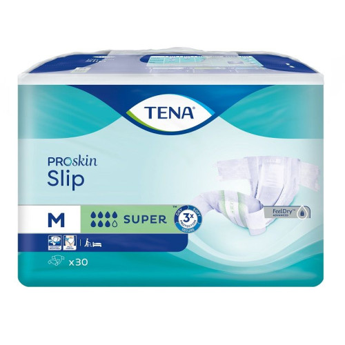 Tena Slip Super Adult Diapers for Incontinence Size M 30 pcs