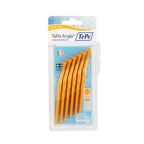 Tepe Interdental Brush Angle Interdental Brushes Size 0.02" (0.45 mm) 6 pcs
