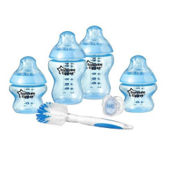 Tommee Tippee Easi-Vent Newborn Starter Set and Bottle Brush - Blue