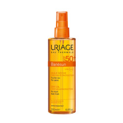 Uriage Barrierderm Sun Protection Body Oil Suitable for Sensitive Skin and Hair SPF 50+ 6.76 fl oz (200 ml)