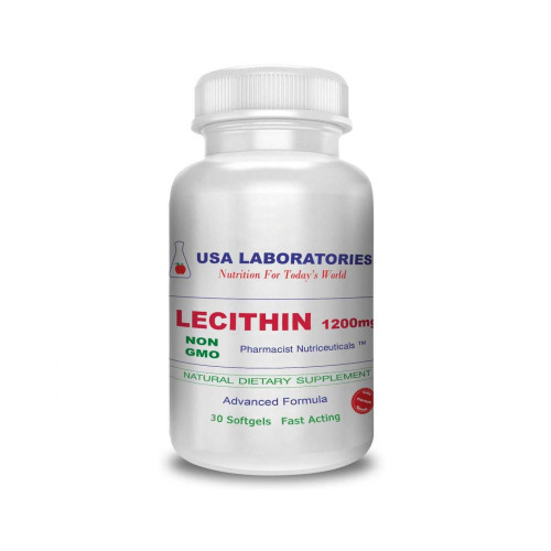 USA Laboratories Non-GMO Soy Lecithin 1200 mg 30 Tablets