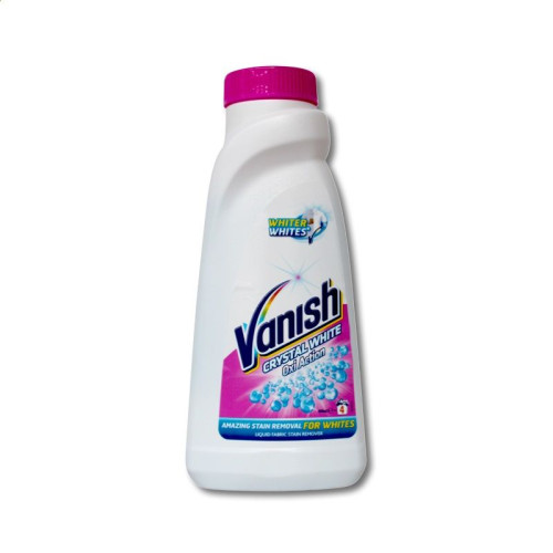Vanish Crystal White Oxi Action Liquid Stain Remover for White Clothes 15.22 fl oz (450 ml)