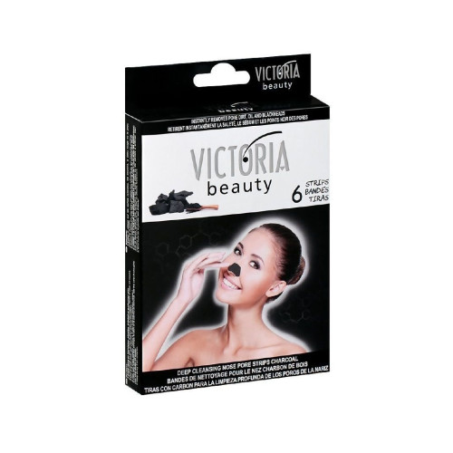 Victoria Charcoal Cleansing Nose Strips with Activated Charcoal 6 pcs