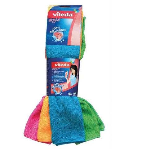 Vileda Style Microfibre Microfiber Universal Cloth 4 pcs