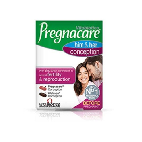 Vitabiotics Pregnacare Conception for Him and Her to Increase the Chances of Conception 30+30 Tablets