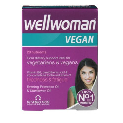 Vitabiotics Wellwoman Vegan for Normal Immune System Function and Healthy Bones and Teeth 60 Tablets