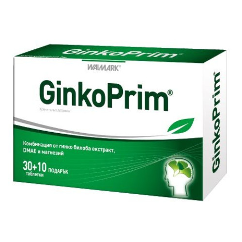 Walmark Ginkoprim for Memory and Concentration 10 pcs Free Gift 60 mg 30 pcs