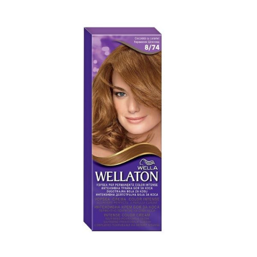 Wellaton Permanent Hair Color for Rich Color Caramel Chocolate 8/74