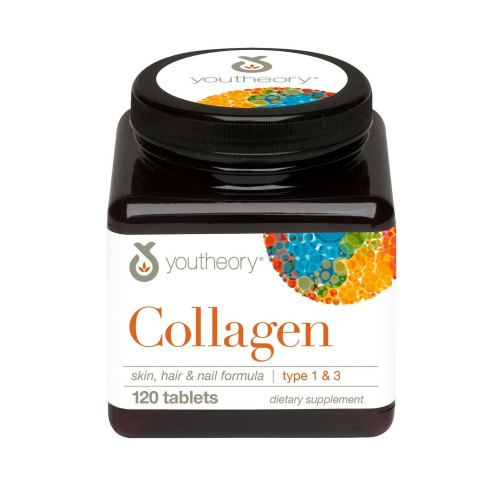 Youteory Collagen Type 1 and 3 for Beautiful Skin Hair and Nails 120 Tablets