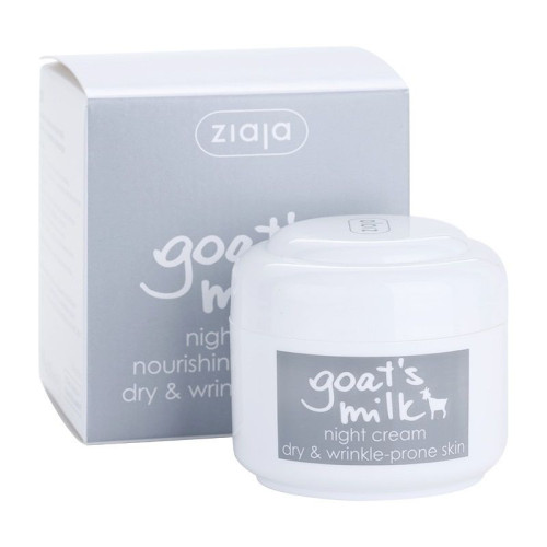 Ziaja Night Cream with Goat Milk for Dry and Wrinkle-Prone Skin 1.69 fl oz (50 ml)