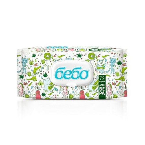 Bebo Wet Wipes with Aloe Vera Extract 72 pcs