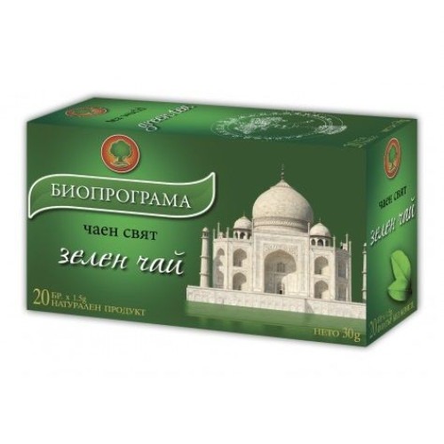Bioprogramme Natural Antioxidant Green Tea 0.05 oz (1.5 g) 20 Filter Bags