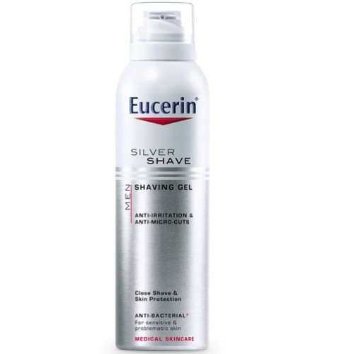Eucerin Men Silver Smooth Shave Gel for Sensitive Skin 5.07 fl oz (150 ml)