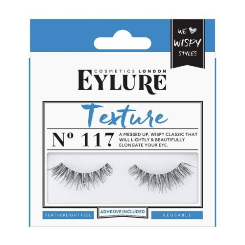 Eylure Texture Set with Artificial Eyelashes and Glue Model 117 1 pc