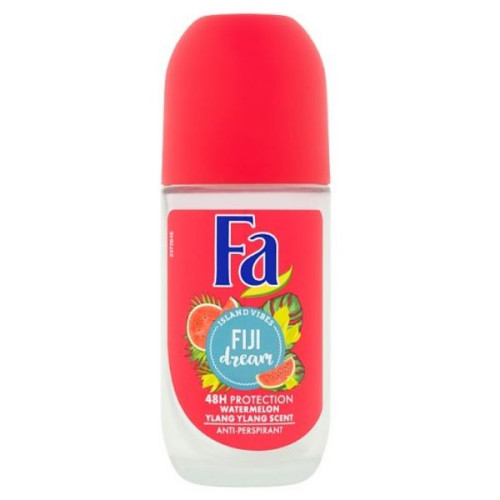 Fa Fiji Dream Roll-On Deodorant for Women with Watermelon and Ylang Ylang Fragrance 1.69 fl oz (50 ml)