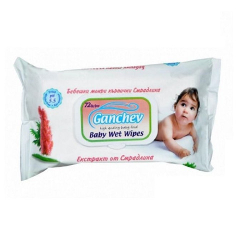 Ganchev Wet Wipes with Chamomile 72 pcs