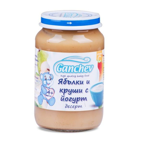 Ganchev Dessert Apples and Pears with Yogurt for Babies and Children from 4+ Months 6.7 oz (190 g)