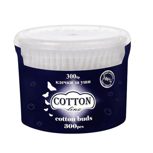 Cotton Line Spiral Ear Sticks 300 pcs