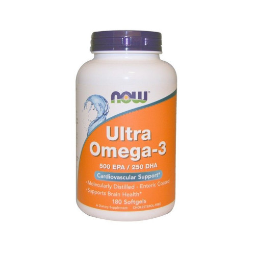 Now Foods Ultra Omega-3 Fish Oil for Strong Immunity and Healthy Bones 180 Capsules