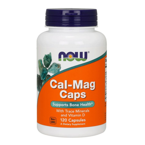 Now Foods Cal-Mag Calcium Magnesium + Vitamin D Healthy Muscles Bones and Tendons 120 Capsules