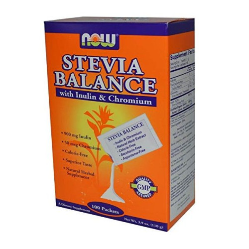 Now Foods Stevia Balance Natural Sweetener for Dietary Use 100 Sachets