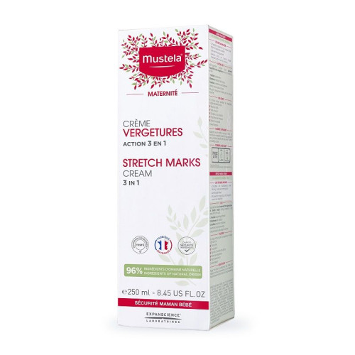 Mustela Maternite Cream for Stretch Marks Before and After Childbirth 3-in-1 8.45 fl oz (250 ml)