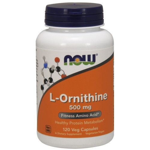 Now Foods L-Ornithine for a Healthy Body and Strong Immunity Against Viruses 500 mg 60 Capsules