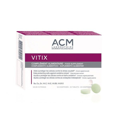 Acm Vitix Herbal Tablets for Depigmentation in Vitiligo with Vitamins 30 Tablets