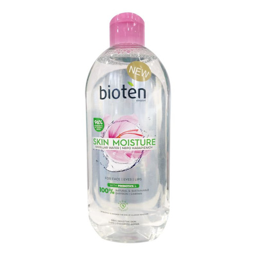 Bioten Skin Moisture Micellar Water for Dry and Sensitive Facial Skin with Saffron and Prebiotics 13.53 fl oz (400 ml)
