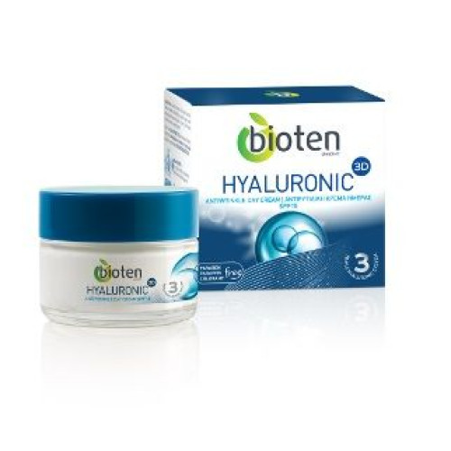 Bioten Hyaluronic 3D Hydrating Anti-Wrinkle Day Cream with Hyaluronic Acid SPF 15 1.69 fl oz (50 ml)