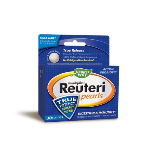 Nature's Way Primadophilus Reuteri Pearls 1 Billion Probiotic for a Healthy Stomach 30 Softgel Capsules