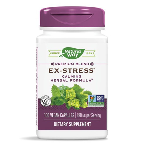 Nature's Way Ex-Stress Calming for High Stress and Depression 100 Capsules