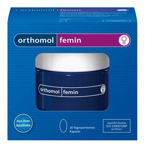 Orthomol Femina for Menopause Hot Flashes Fatigue Stress and Joint Pain 60 Capsules