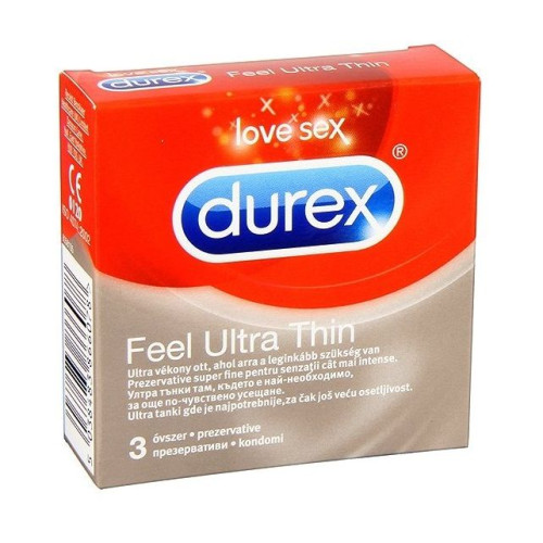 Durex Feel Ultra Thin Super Thin Condoms with Anatomical Shape 3 pcs