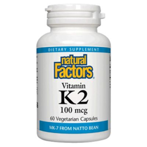 Natural Factors Vitamin K2 for Healthy Teeth Bones and Tendons 60 Capsules