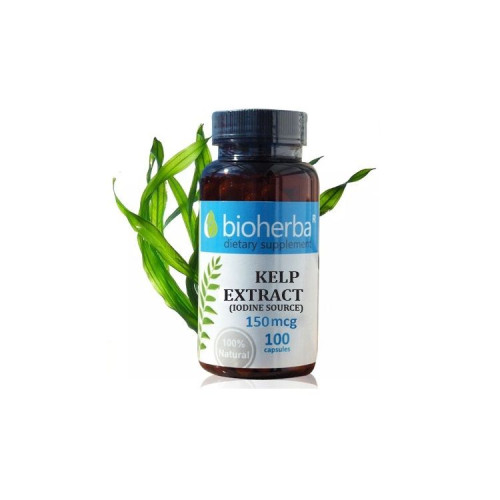 Bioherba Kelp Extract for Healthy Thyroid Gland and Hormone Regulation 100 Capsules