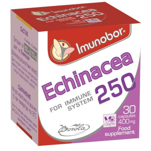 Borola Immunobor Echinacea for Colds and Flu for High Immunity 250 mg 30 Capsules