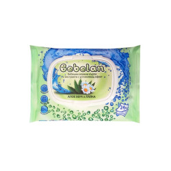 Bebelan Baby Wipes for Soothing and Drying with Aloe and Chamomile Scent 24 pcs