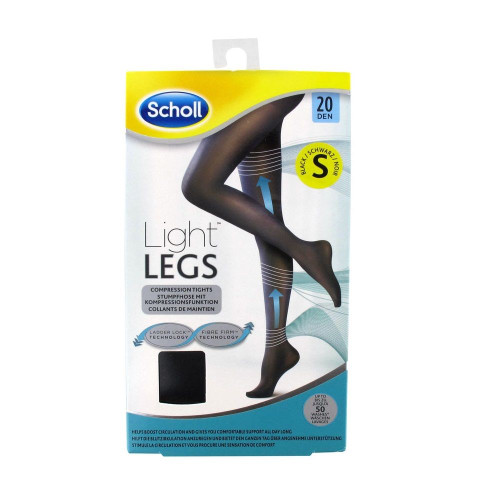 Scholl Light Legs Relief Tights for Swollen and Tired Legs 20 Den Black S
