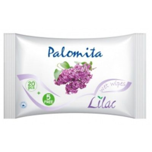 Palomita Delicate Wet Wipes with Lilac Scent for Disinfection 20 pcs