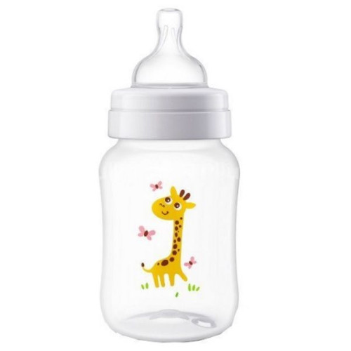 Philips Avent Anti-Colic Bottle with Classic Slow 2-hole Teat 1+ Months Giraffe 8.79 fl oz (260 ml)